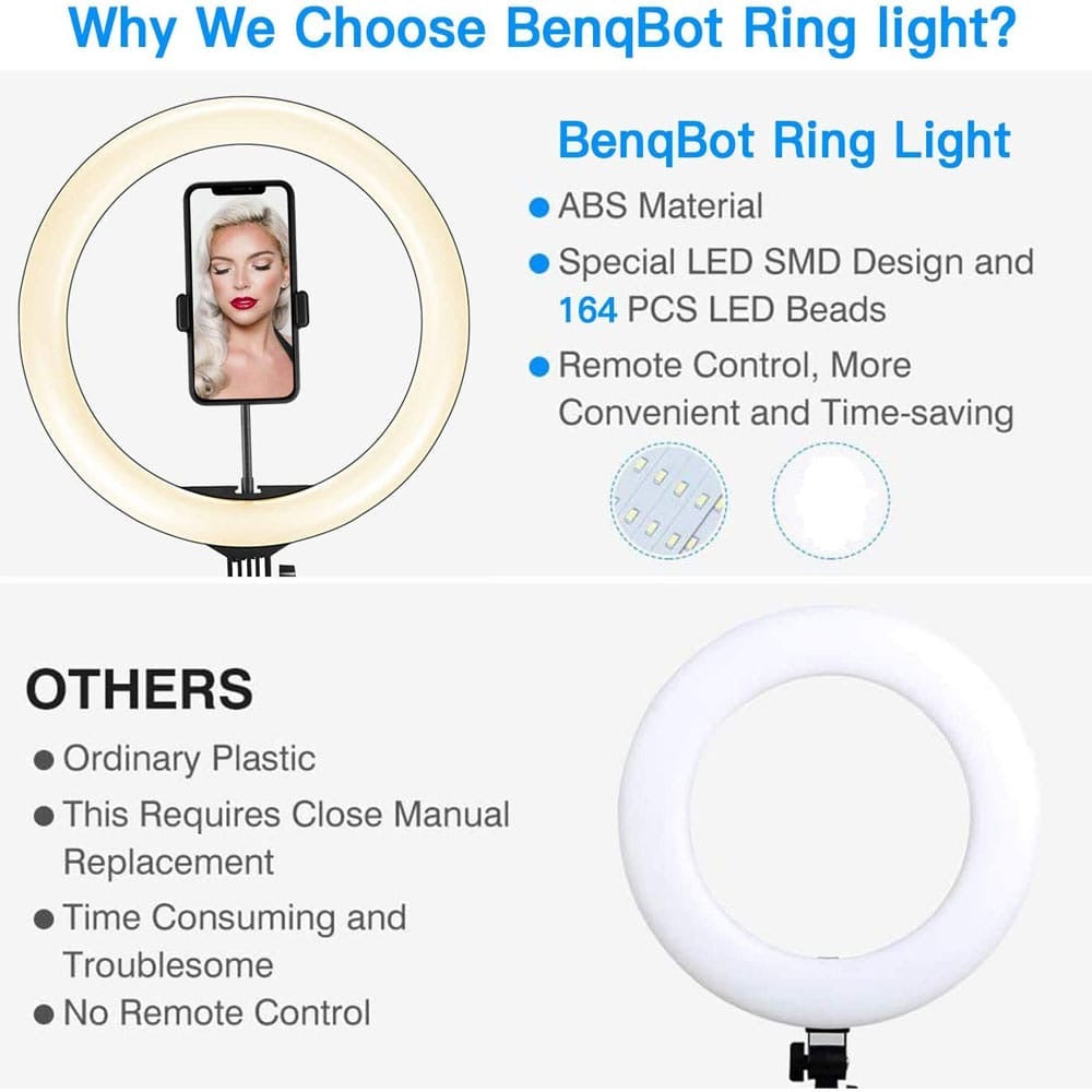 Ring light with tripod