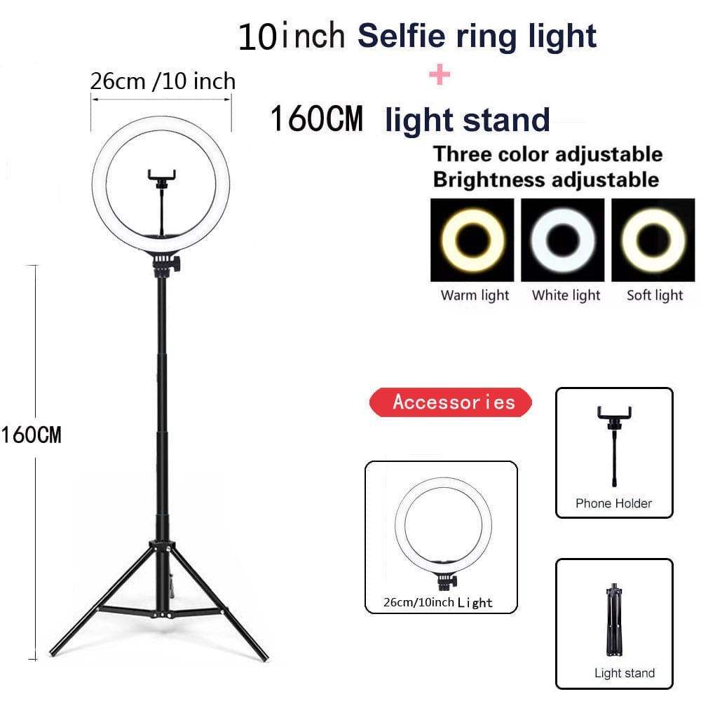Ring light with tripod