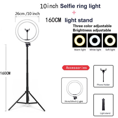 Ring light with tripod