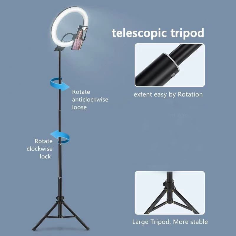 Ring light with tripod