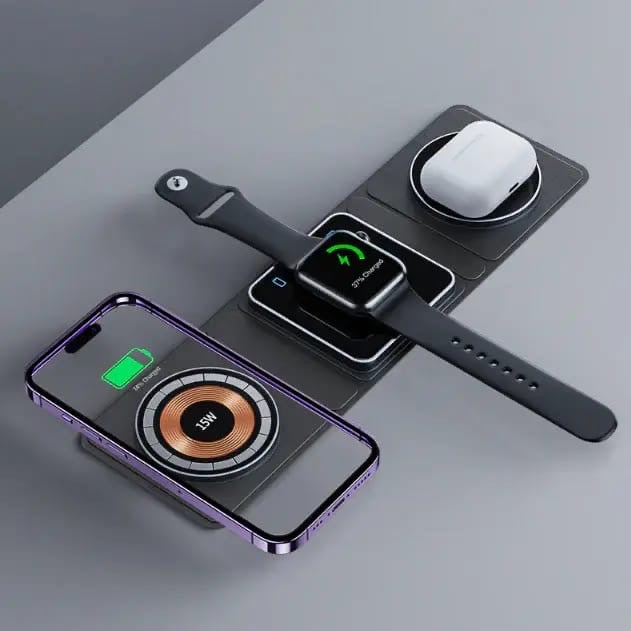 3 in one wireless foldable charger